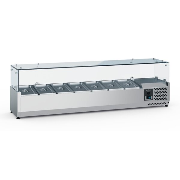 Combisteel Gekoelde Opzetvitrine 1/3 GN x7 | 1600x395x435(H)mm | 0.11kW | 7950.5129
