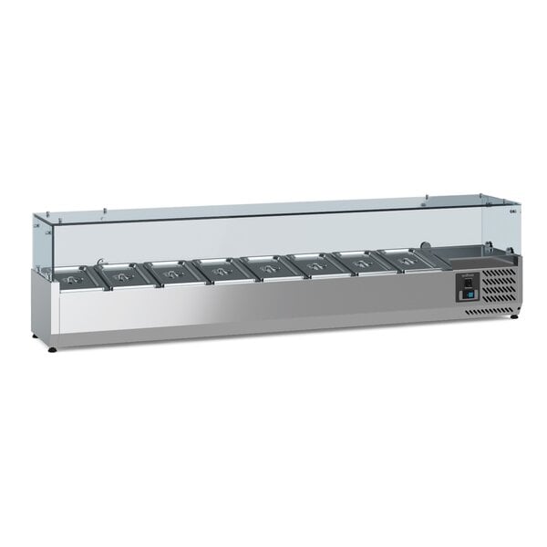 Combisteel Gekoelde Opzetvitrine 1/3 GN x8 | 1800x395x435(H)mm | 0.11kW | 7950.5131