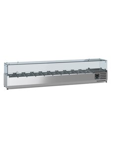 Combisteel Gekoelde Opzetvitrine 1/4 GN x10 | 2000x335x435(H)mm | 0.11kW | 7950.5123