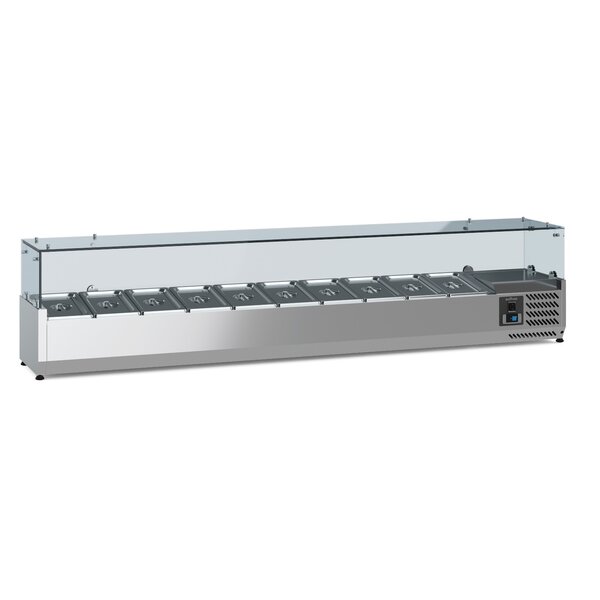 Combisteel Gekoelde Opzetvitrine 1/4 GN x10 | 2000x335x435(H)mm | 0.11kW | 7950.5123