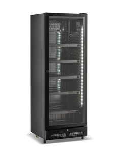 Combisteel Drankenkoelkast 1 Glasdeur Zwart Sve-450 Bl | 650x540x1750(H)mm | 0,23kW | 7086.0005