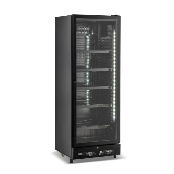 Combisteel Drankenkoelkast 1 Glasdeur Zwart Sve-450 Bl | 650x540x1750(H)mm | 0,23kW | 7086.0005