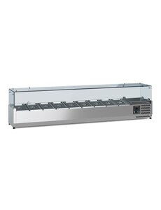 Combisteel Gekoelde Opzetvitrine 1/3 GN x9 | 2000x395x435(H)mm | 0.11kW | 7950.5133