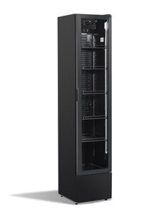 Combisteel Koelkast 1 Glasdeur Zwart Nap-150 | 390x470x1880(H)mm | 0.138kW | 7455.1912