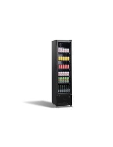 Combisteel Koelkast 1 Glasdeur Zwart Nap-250 | 460x560x1915(H)mm | 0.165kW | 7455.1914