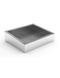Combisteel Crushed Ice Bak 2/1 GN Schuin RVS 304  Afvoer Aan De Bedieningszijde | 722x590x160(H)mm | 7013.2785