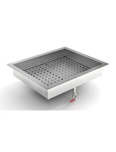 Combisteel Crushed Ice Bak 2/1 GN Inbouw RVS 304 | 722x590x170(H)mm | 7013.2725