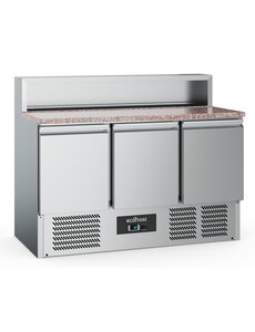Combisteel Pizzawerkbank 3 Deurs 8X1/6GN Pan | 1365x700x1075(H)mm | 0.24kW | 7950.5095