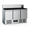 Combisteel Pizzawerkbank 3 Deurs 8X1/6GN Pan Zwart Graniet Werkblad | 1365x700x1075(H)mm | 0.24kW | 7950.5096