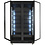 Combisteel Koelkast 2 Glasdeuren Zwart Nap-850 | 1120x597x2100(H)mm | 0.4kW | 7455.1918