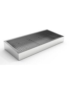 Combisteel Crushed Ice Bak 4/1 GN Schuin RVS 304  Afvoer Aan De Bedieningszijde | 1362x590x160(H)mm | 7013.2795