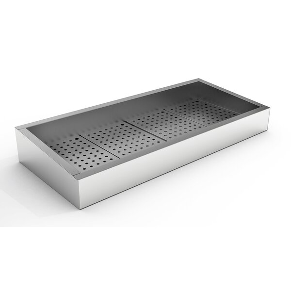 Combisteel Crushed Ice Bak 4/1 GN Schuin RVS 304  Afvoer Aan De Bedieningszijde | 1362x590x160(H)mm | 7013.2795