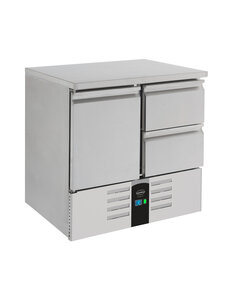 Combisteel Koelwerkbank 1 Deur/2 Laden Energy Line  Uitgevoerd Met Verdamper | 903x700x870(H)mm | 0,155kW | 7450.5105