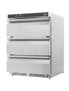 Combisteel Koelkast Tafelmodel RVS 3 Laden | 600x605x810(H)mm | 0,15kW | 7450.0536