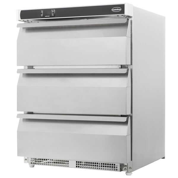 Combisteel Koelkast Tafelmodel RVS 3 Laden | 600x605x810(H)mm | 0,15kW | 7450.0536
