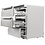 Combisteel Koelkast Tafelmodel RVS 3 Laden | 600x605x810(H)mm | 0,15kW | 7450.0536