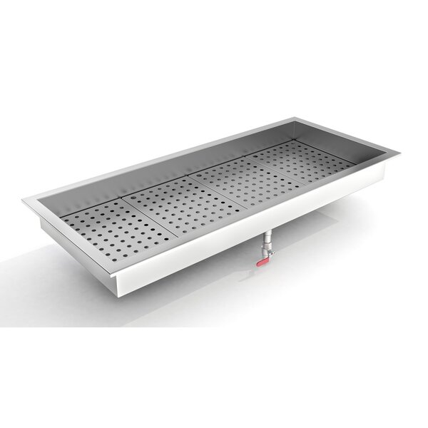 Combisteel Crushed Ice Bak 4/1 GN Inbouw RVS 304 | 1362x590x170(H)mm | 7013.2735