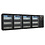 Combisteel Barkoeler 4 Glasdeuren Zwart 636L Led | 2542x520x860(H)mm | 0,345kW | 7503.0015