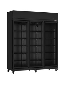 Combisteel Koelkast 3 Glasdeuren Zwart Irm-1180R Bl | 1650x596x2003(H)mm | 0,58kW | 7455.3155