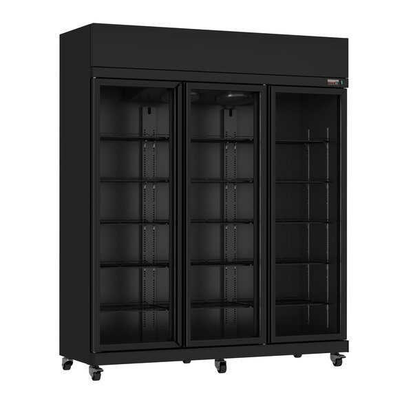 Combisteel Koelkast 3 Glasdeuren Zwart Irm-1180R Bl | 1650x596x2003(H)mm | 0,58kW | 7455.3155