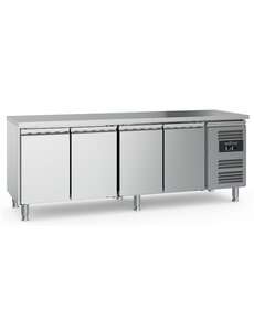 Combisteel 700 Koelwerkbank 4 Deuren  Met Verstelbare Poten | 2230x700x850(H)mm | 0.34kW | 7950.5045