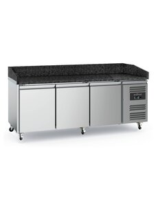 Combisteel Pizzawerkbank 3 Deurs Graniet  Met Wielen | 2020x800x1000(H)mm | 0.32kW | 7950.5142