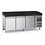 Combisteel Pizzawerkbank 3 Deurs Graniet  Met Wielen | 2020x800x1000(H)mm | 0.32kW | 7950.5142