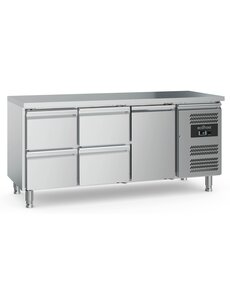 Combisteel 700 Koelwerkbank 1 Deurs 4 Laden  Met Verstelbare Poten | 1795x700x850(H)mm | 0.23kW | 7950.5175