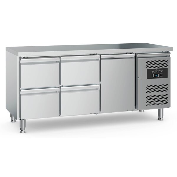 Combisteel 700 Koelwerkbank 1 Deurs 4 Laden  Met Verstelbare Poten | 1795x700x850(H)mm | 0.23kW | 7950.5175