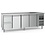 Combisteel 700 Koelwerkbank 3 Deuren 2 Laden  Met Verstelbare Poten | 2230x700x850(H)mm | 0.34kW | 7950.5165