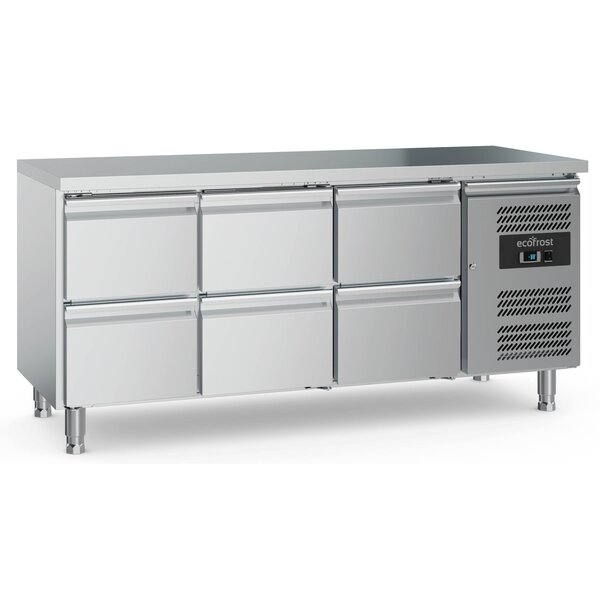 Combisteel 700 Koelwerkbank 6 Laden  Met Verstelbare Poten | 1795x700x850(H)mm | 0.23kW | 7950.5185