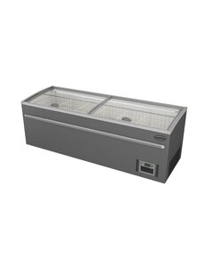 Combisteel Supermarkt Vrieskist Grijs 2500 Automatische Ontdooiing *Transport Op Aanvraag* | 2500x850x870(H)mm | 0,75kW | 7455.2675