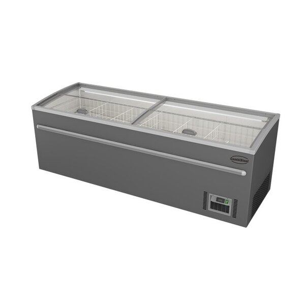 Combisteel Supermarkt Vrieskist Grijs 2500 Automatische Ontdooiing *Transport Op Aanvraag* | 2500x850x870(H)mm | 0,75kW | 7455.2675