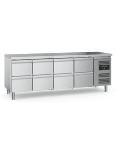 Combisteel 700 Koelwerkbank 8 Laden  Met Verstelbare Poten | 2230x700x850(H)mm | 0.34kW | 7950.5187