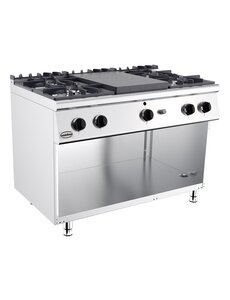 Combisteel Base 700 Kookplaatfornuis Gas 4 Br. | 1200x700x900(H)mm | 32,5kW gas | 7178.0585