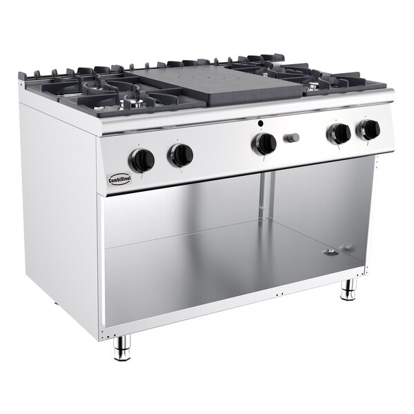 Combisteel Base 700 Kookplaatfornuis Gas 4 Br. | 1200x700x900(H)mm | 32,5kW gas | 7178.0585