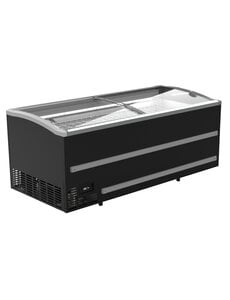 Combisteel Supermarkt Vrieskist Zwart 2500  Automatische Ontdooiing  *Transport Op Aanvraag* | 2508x952x950(H)mm | 0,42kW | 7072.0115