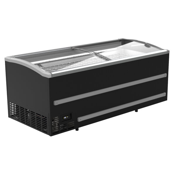 Combisteel Supermarkt Vrieskist Zwart 2500  Automatische Ontdooiing  *Transport Op Aanvraag* | 2508x952x950(H)mm | 0,42kW | 7072.0115