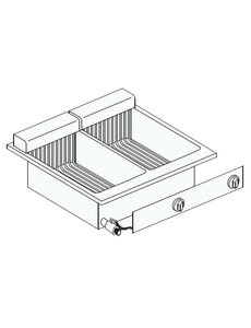 Combisteel El. Friteuse 2X10L | 600x600x356(H)mm | 11kW | 7266.0075