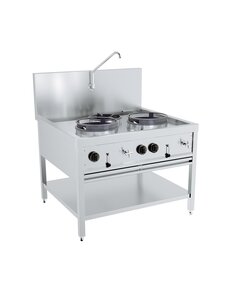 Combisteel Gas Woktafel 2X17Kw + 1X9Kw | 1000x900x750(H)mm | 43kW gas | 7178.1205