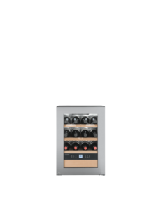 Liebherr Wijnbewaarkast Grandcru Rvs met Glasdeur | 42,5x47,8x61,2(H)cm | 1 Zone | Energielabel E | WKes 653-26