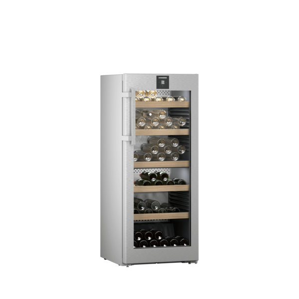 Liebherr Wijnklimaatkast Vinidor met Rvs Glasdeur | 59,7x67,5x145,4(H)cm | 2 Zones | Energielabel F | WPsd 4652-20