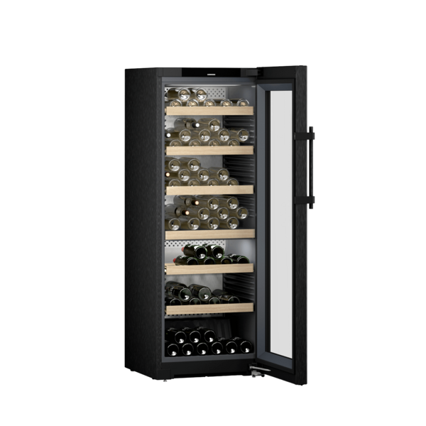 Liebherr Liebherr Wijnklimaatkast Vinidor met Blacksteel Glasdeur | 2 Zones voor 131 flessen | Energielabel F | WPbsi 5052-21