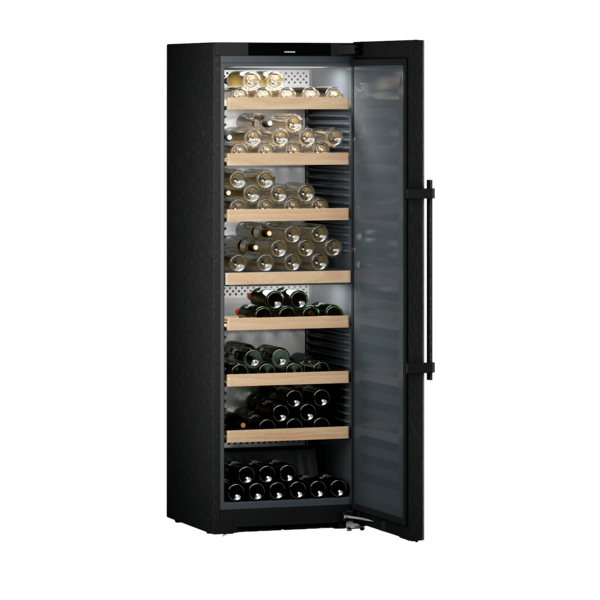 Liebherr Wijnklimaatkast Vinidor Blacksteel | 59,7x67,5x185,4(H)cm | 2 Zones | Energielabel E | WSbsi 5252-21
