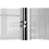 Hendi/Arktic Backbar koelkast met schuifdeuren | Arktic | 150L | Zilver | 220-240V/160W | 900x520x(H)840mm
