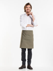 Chaud Devant Apron schort met 3 zakken | Dark Olive | w100 x L50, foto 2 van 5
