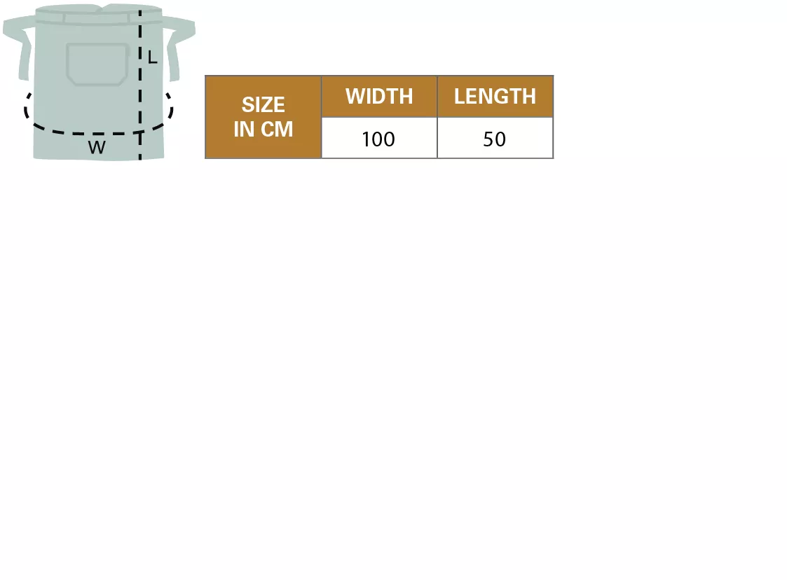 Chaud Devant Apron schort met 3 zakken | Dark Olive | w100 x L50, foto 4 van 5