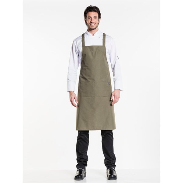 Chaud Devant Chaud Devant Schort Cross met één zak | Dark Olive | W85 – L100 cm