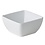 Melamine gebogen vierkant bakje wit 430ml. | 13x13xH6.5cm.