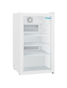 Polar C-serie Display koelkast met glazen deur wit | 90 liter | 47.4x44xH84 cm.